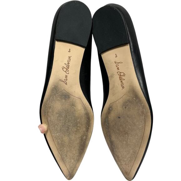 Sam Edelman Ruby Leather Upper Pointed Flats / Size-8 - Picture 6 of 9